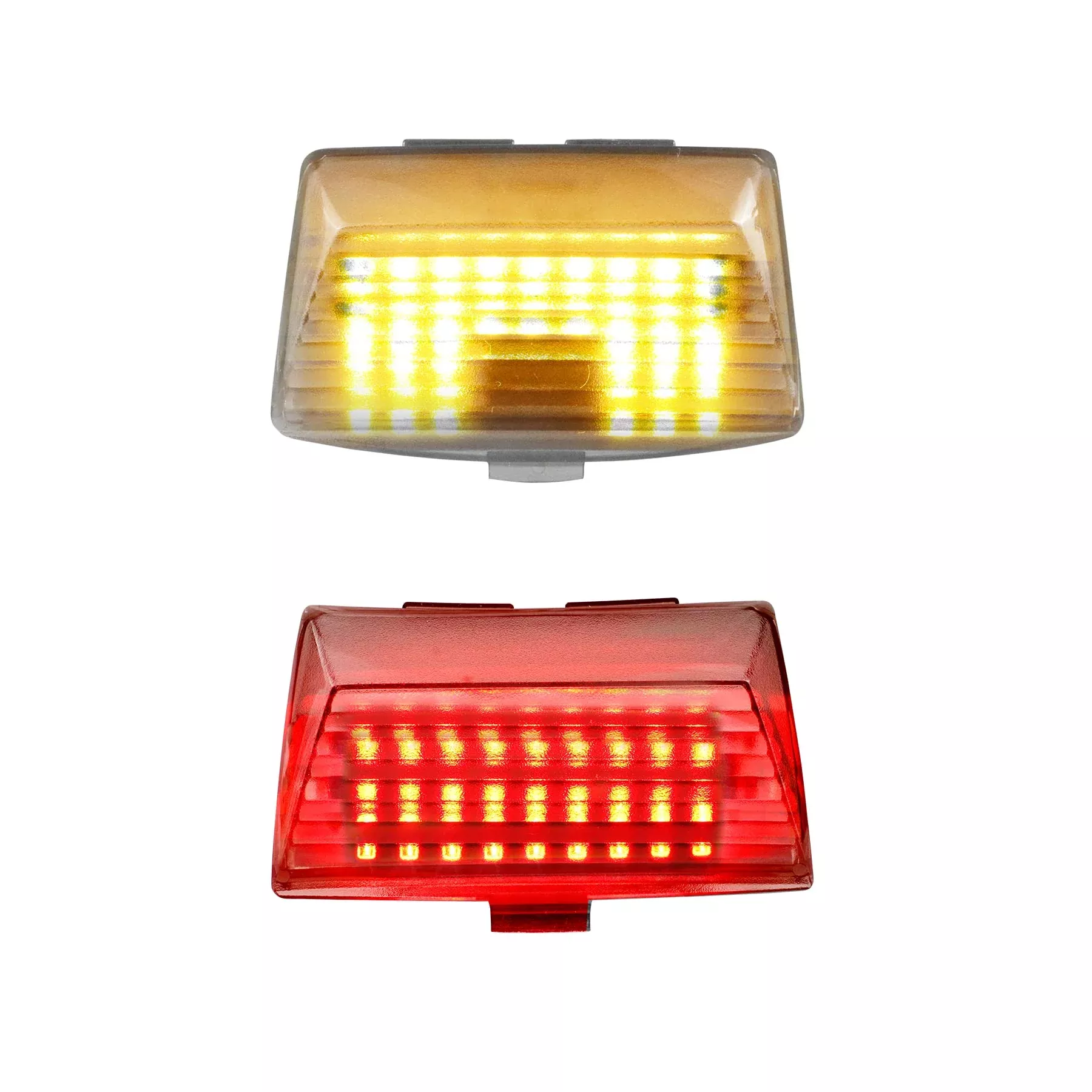 Nthreeauto 2Pcs Front Rear Smoked Fender Lights Led Fender Tips Tail Light Compatible With Harley Electra Glide Road King Heritage Softail Touring Flhtc Fltru Flhtkl (Tinted Lens)
