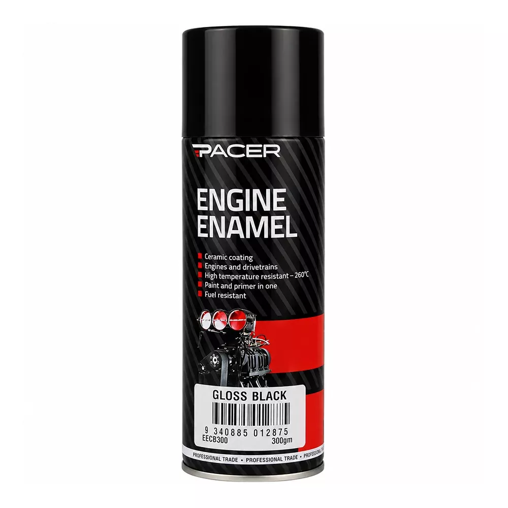 PACER Engine Enamel Gloss Black 300g Aerosol
