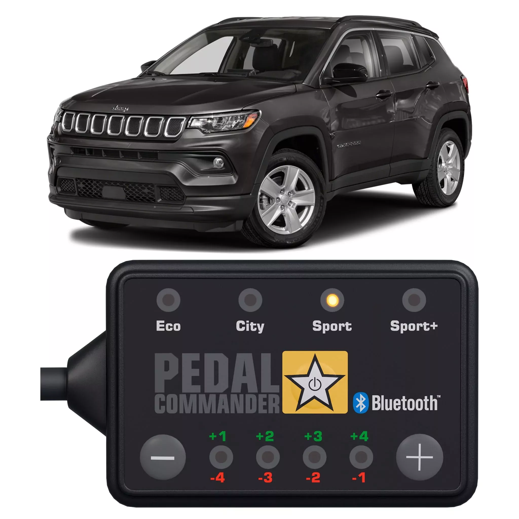 Pedal Commander For Jeep Compass 2017-2024 Throttle Response Controller Fits: 2Nd Gen, Base, Altitude, Latitude, Limited, Sport,
