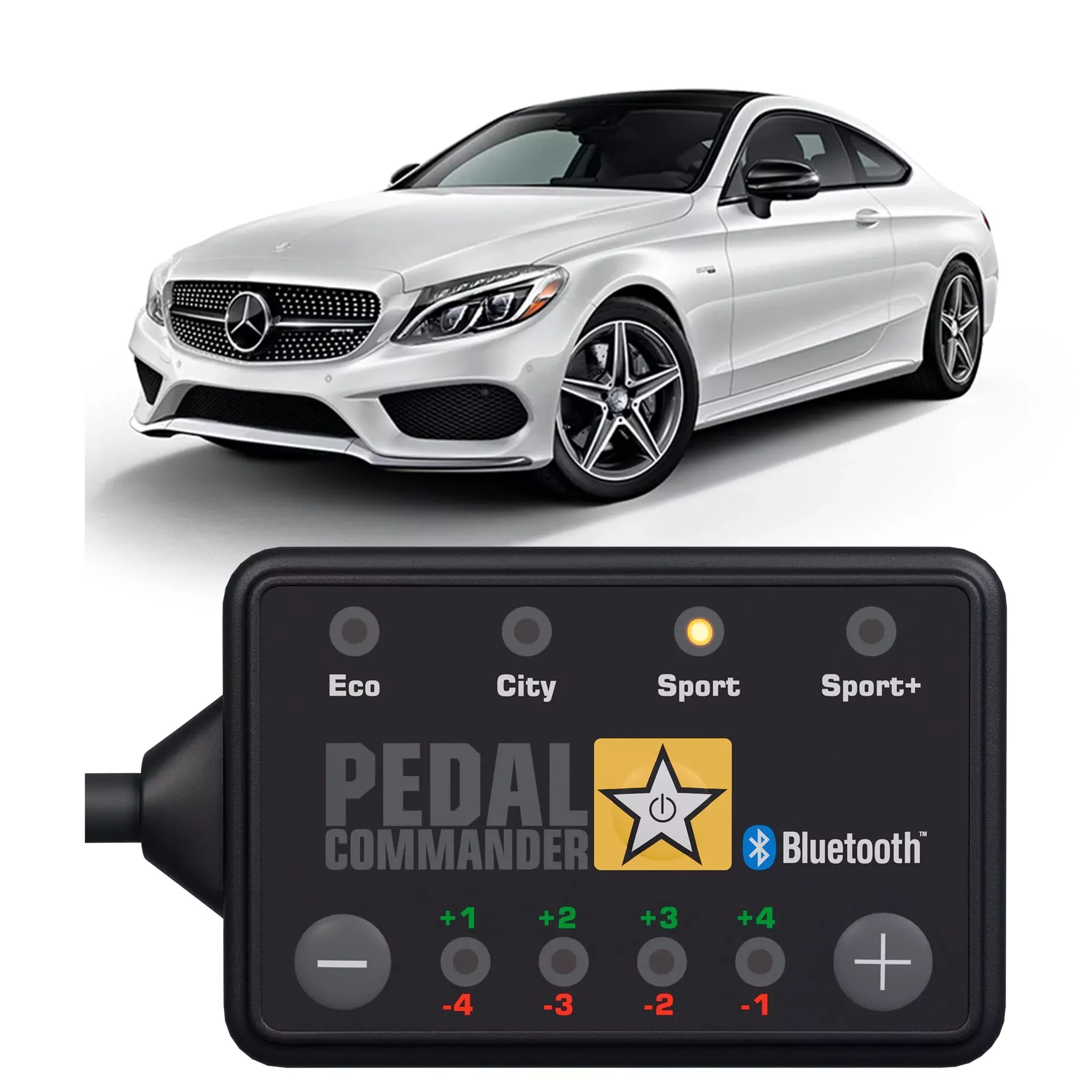 PEDAL COMMANDER Throttle Response Controller for Mercedes Benz C-Class 2008-2021, Model PC43, Small, Honey Color, Fits W204 W205