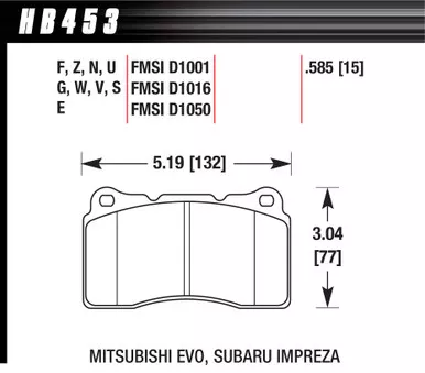 Performance Street Brake Pads(4)