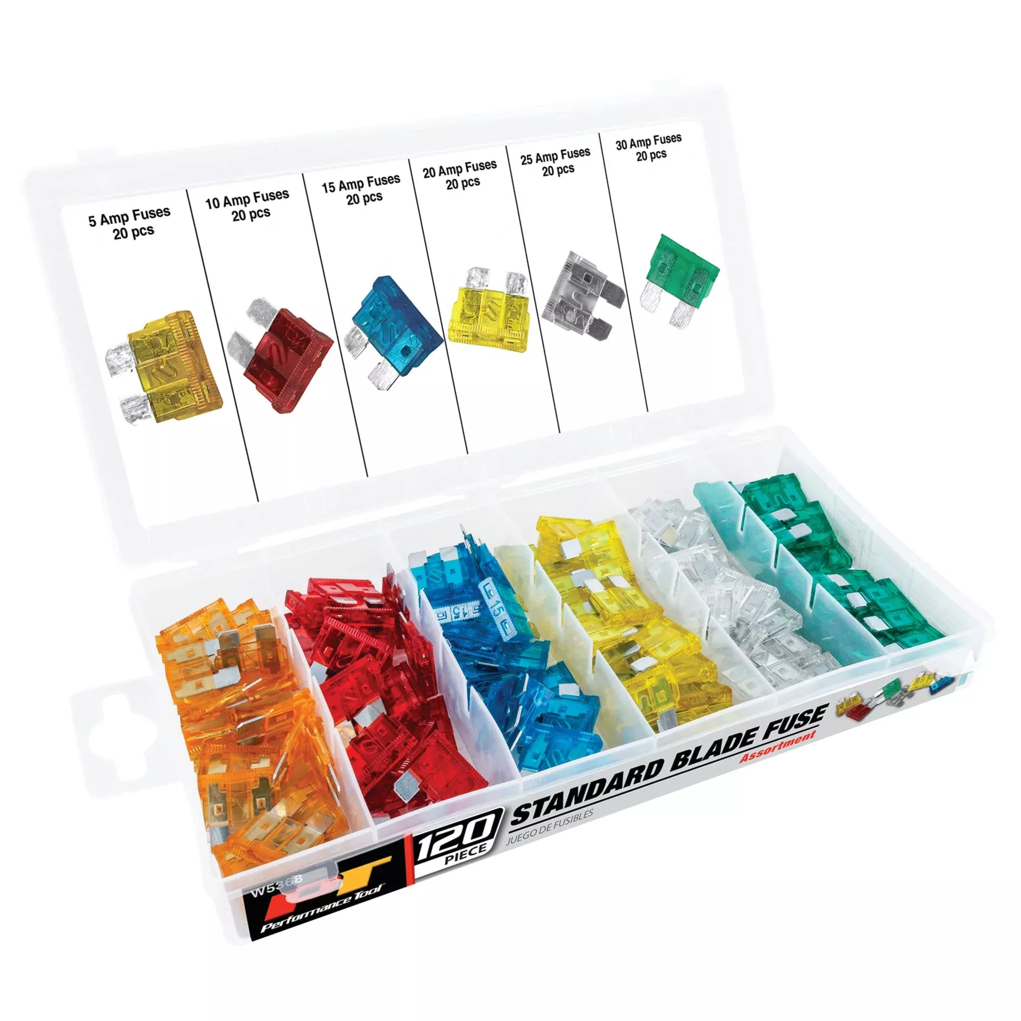 Performance Tool W5368 Performance Tool Ato Fuse Assortment - 120 Piece