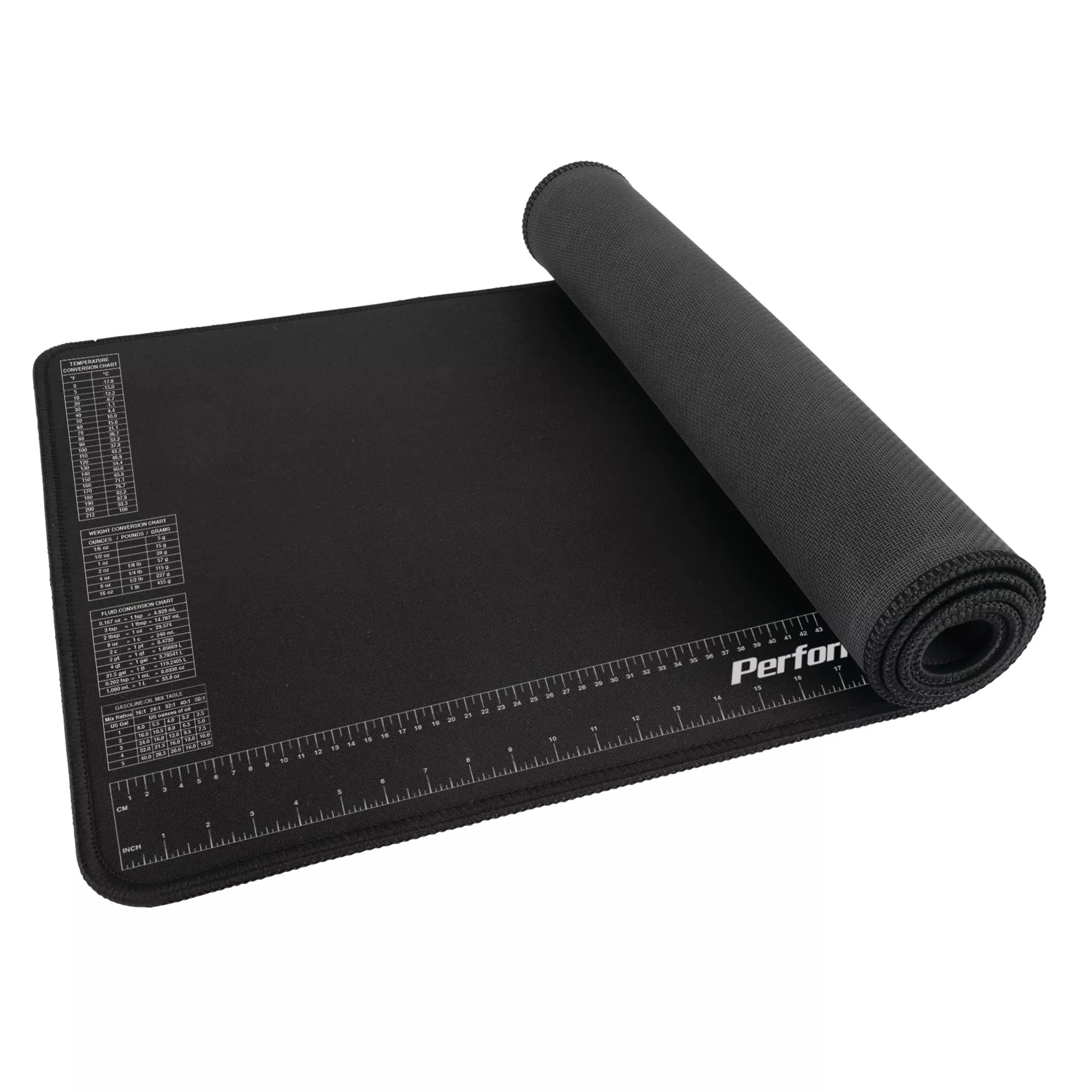 Performance Tool W88977 Neoprene Mat With Ruler And Reference Charts, Chemical Resistant, 16-Inch X 35.75-Inch, Protects Work Surface From Solvents And Oils