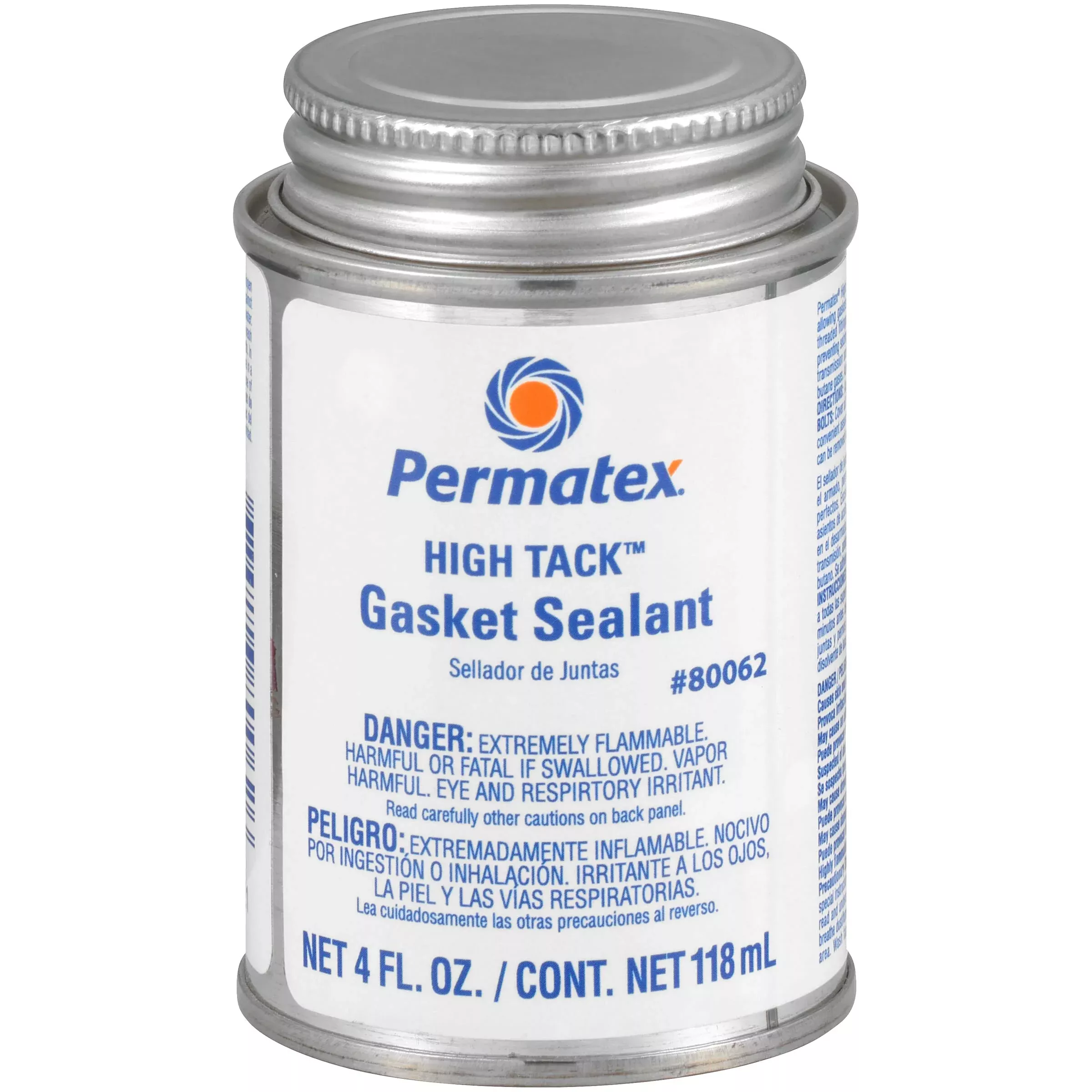 Permatex High Tack Gasket Sealant, 4 oz, Black, Model 80062, Rubber Material