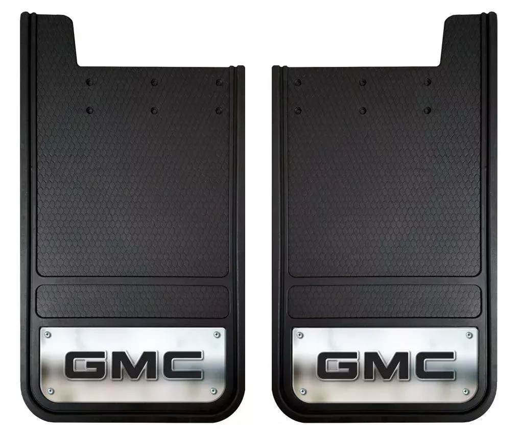 Plasticolor Heavy Duty Rear Mud Guards – 12″x23″, Black, PVC, Model 001842R01