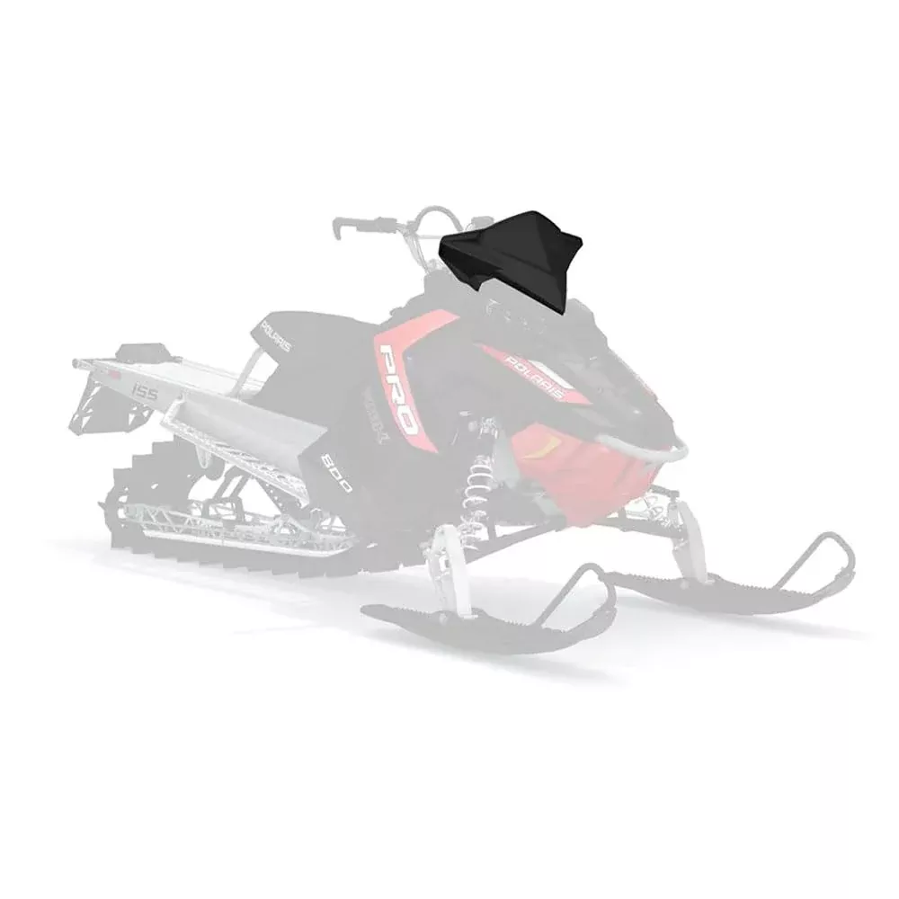 Polaris 13″ Deep Snow Mid Windshield for Axys Rush Switchback Titan RMK SKS – Matte Black Polycarbonate