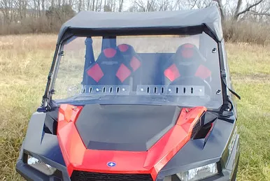 Polaris General – 1 Pc Scratch-Resistant Windshield with Vent Option by 3 Star Industries