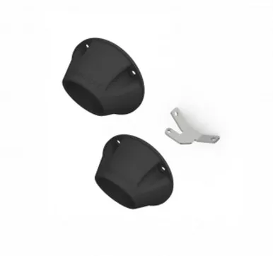 Polaris General 4" Black Dual Billet Tip Kit with Bracket by MBRP