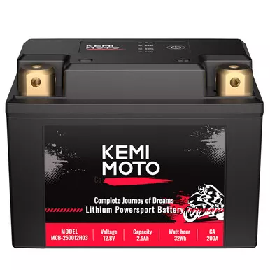 Polaris General LiFePO4 12v 2.5Ah Lithium Battery by Kemimoto