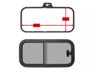 Polaris General Sliding Window Kit for SuperATV Polycarbonate Rear Windshields by SuperATV