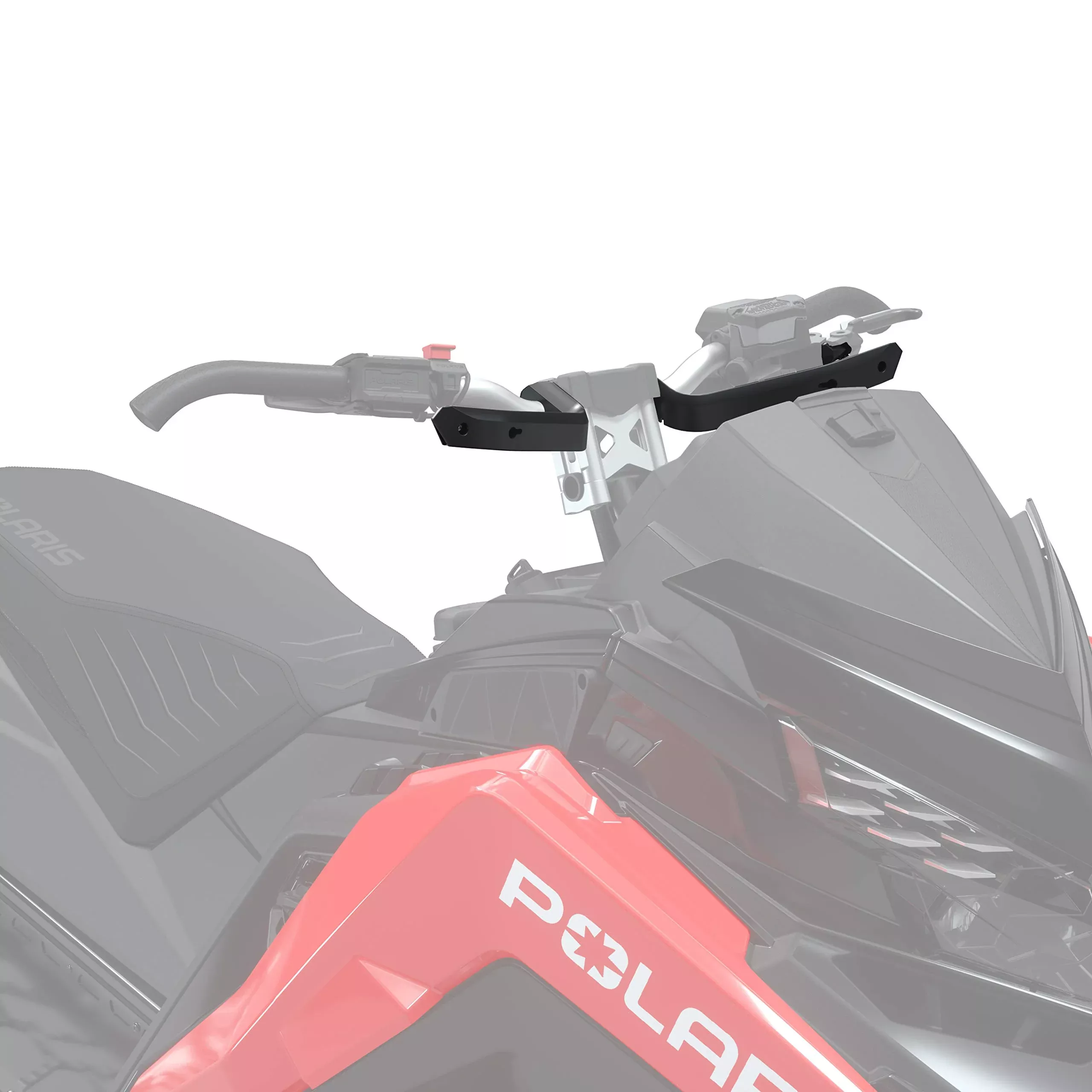 Polaris Snowmobile Defend Handguard Mounts - Aluminum, Black, Trail Performance/Crossover