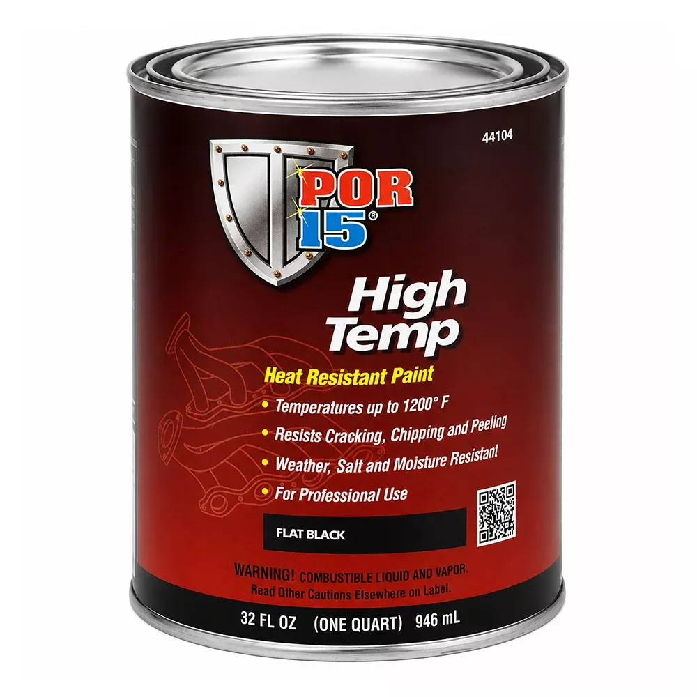 POR15 High Temp Flat Black 946ml Heat Resistant Paint 648°C