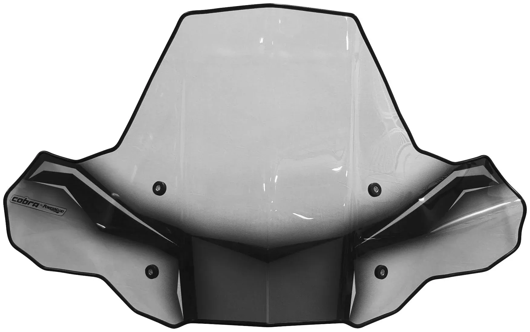 PowerMadd ProTEK ATV Windshield 20" Standard Mount Clear/Black Graphics Model 24570