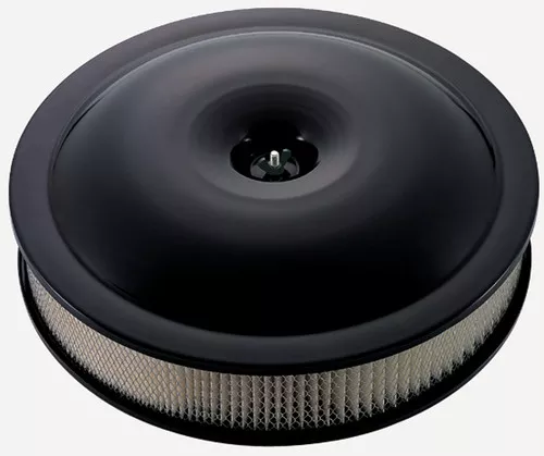 Proform 141-690 Air Cleaner - 14" x 3" - Black Plain Aluminum - 1.5" Drop Base