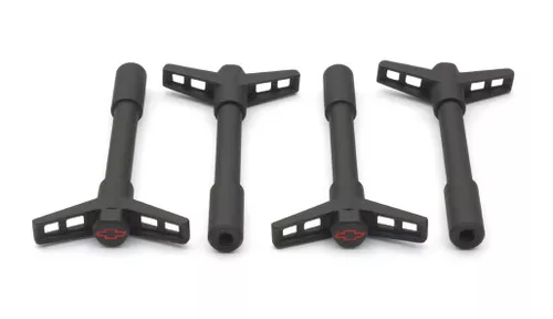 Proform 141-756 Black Valve Cover Wingnut Fasteners Set of 4 1/4" Chevy Bowtie