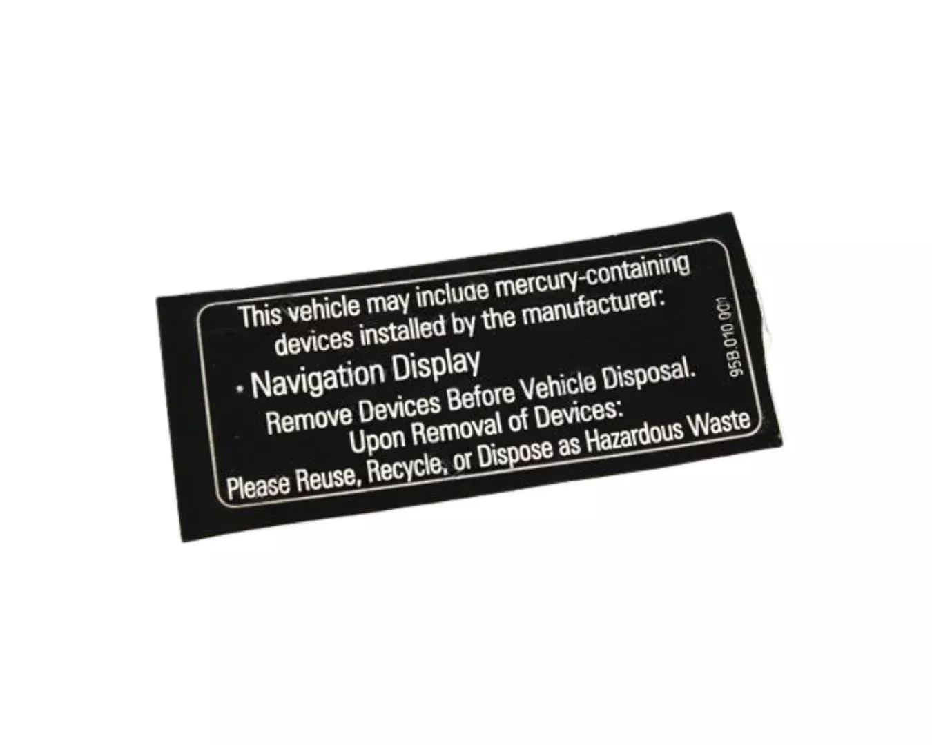 Quicksilver Notice Sticker - 911 | Macan | 2014-2019
