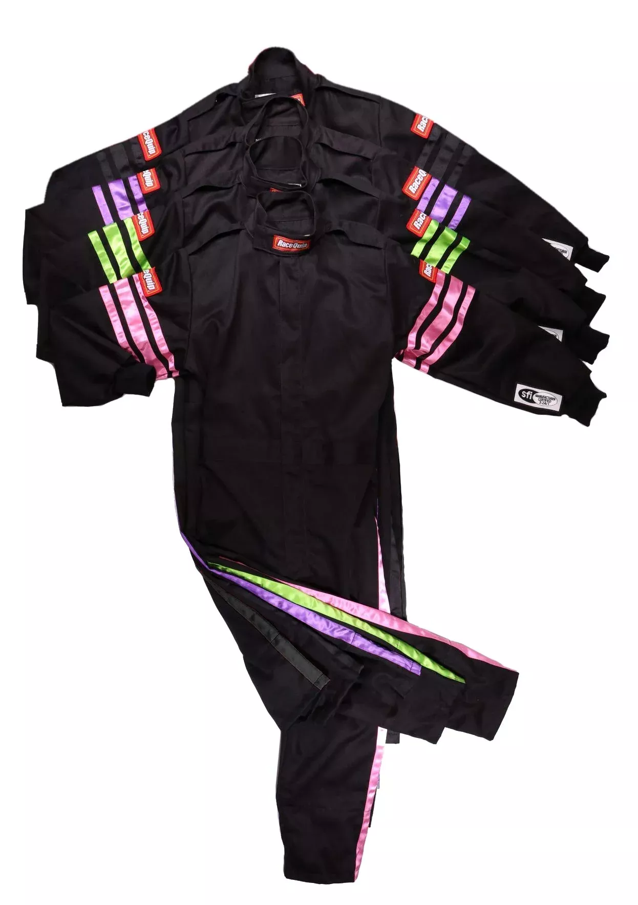 Racequip Racing Driver Fire Suit One Piece Single Layer Sfi 3.2A/ 1 Black Junior X-Large 1959996
