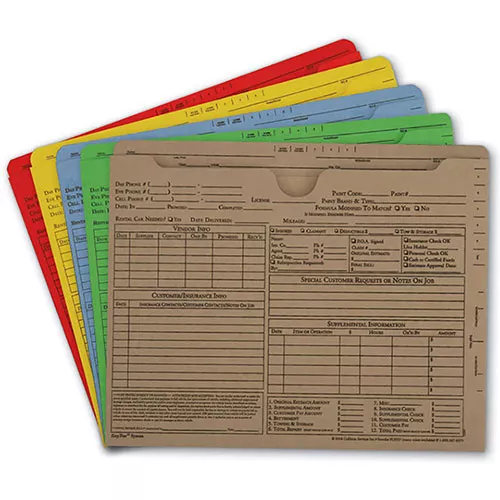 Repair Order Jackets – Colored, Assortment Package (100)