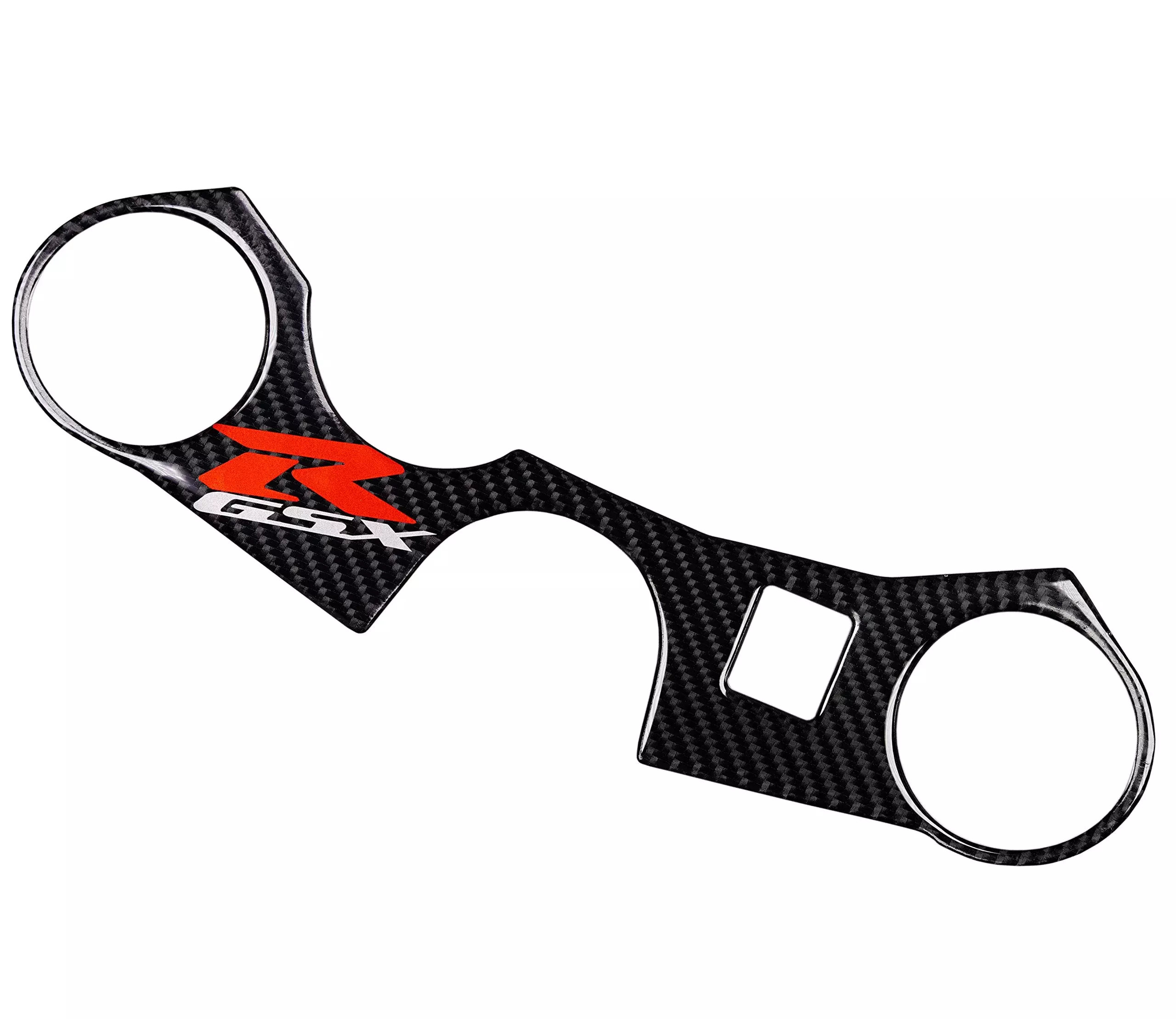 Revsostar 5D Real Carbon Look, Reflective Logo, Decal Sticker, Tank Protector,Top Clamp Triple Tree Pad For Gsxr 600 750 2006-2016