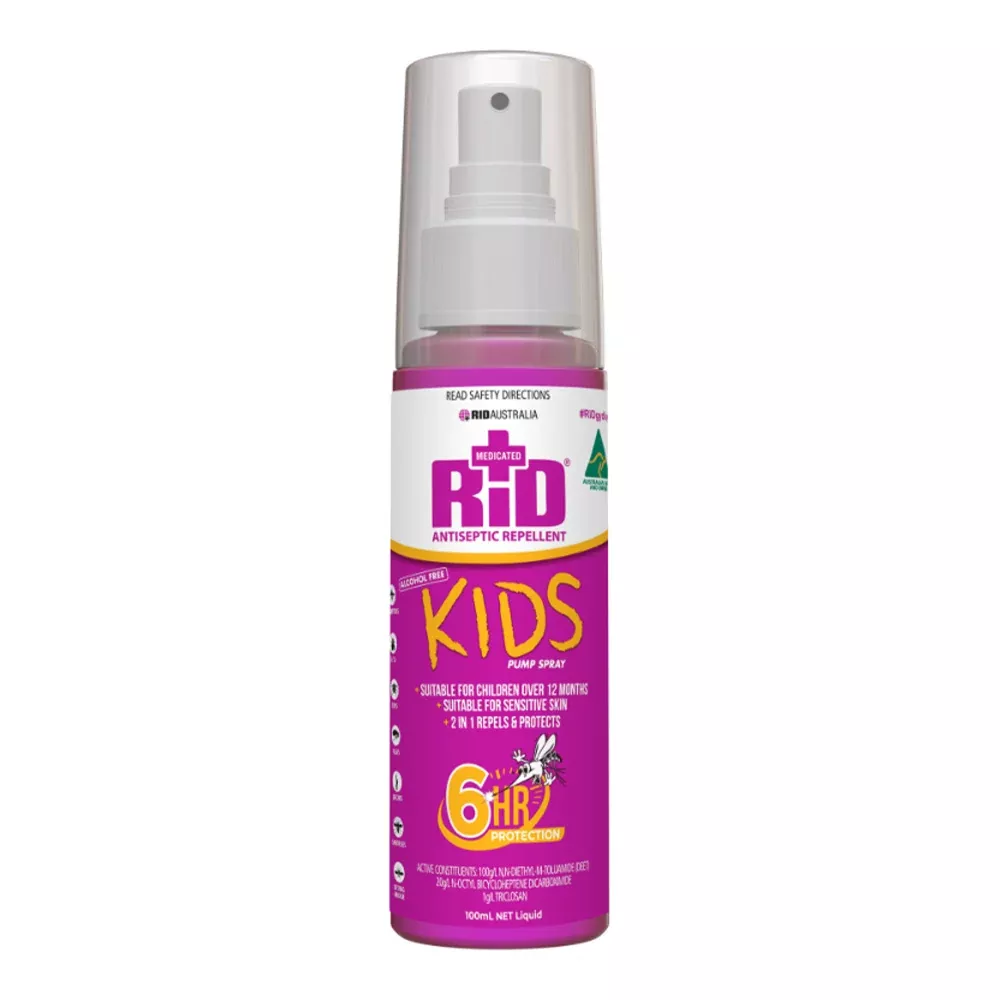 RID Kids Pump Spray 100ml Antiseptic Insect Bug Repellent