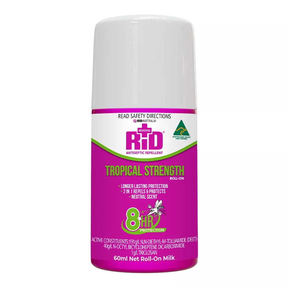 RID Tropical Roll On 60ml Antiseptic Insect Bug Repellent