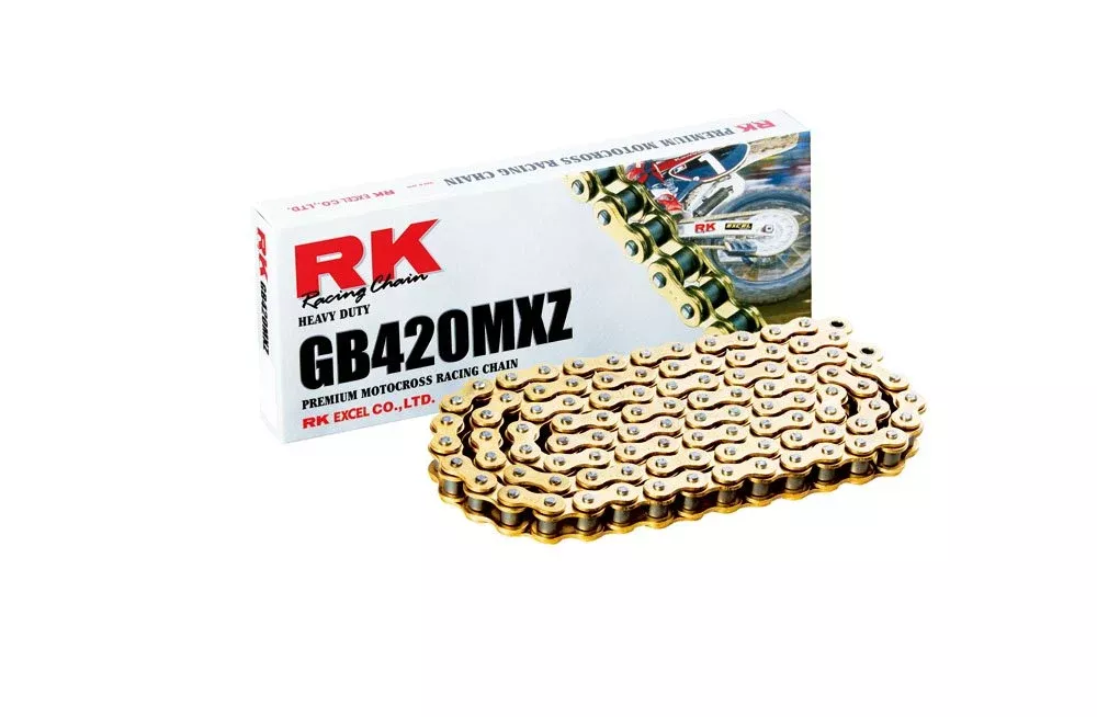Rk 420Mxz Chain 420X110 – Fits: Honda Crf80F 2004-2009, Gold