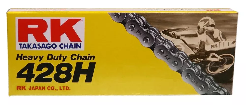 Rk Racing Chain M428H-110 (428 Series) 110-Links Standard Non O-Ring Chain With Connecting Link
