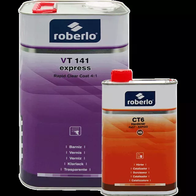 ROBERLO VT141 EXPRESS RAPID CLEAR KIT 3.78L & CT6 FAST HARDENER 0.945L