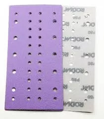 Rodim Multi-Hole Velcro Half Abrasive Sanding Sheet P120 Bx100 115mm x 230mm