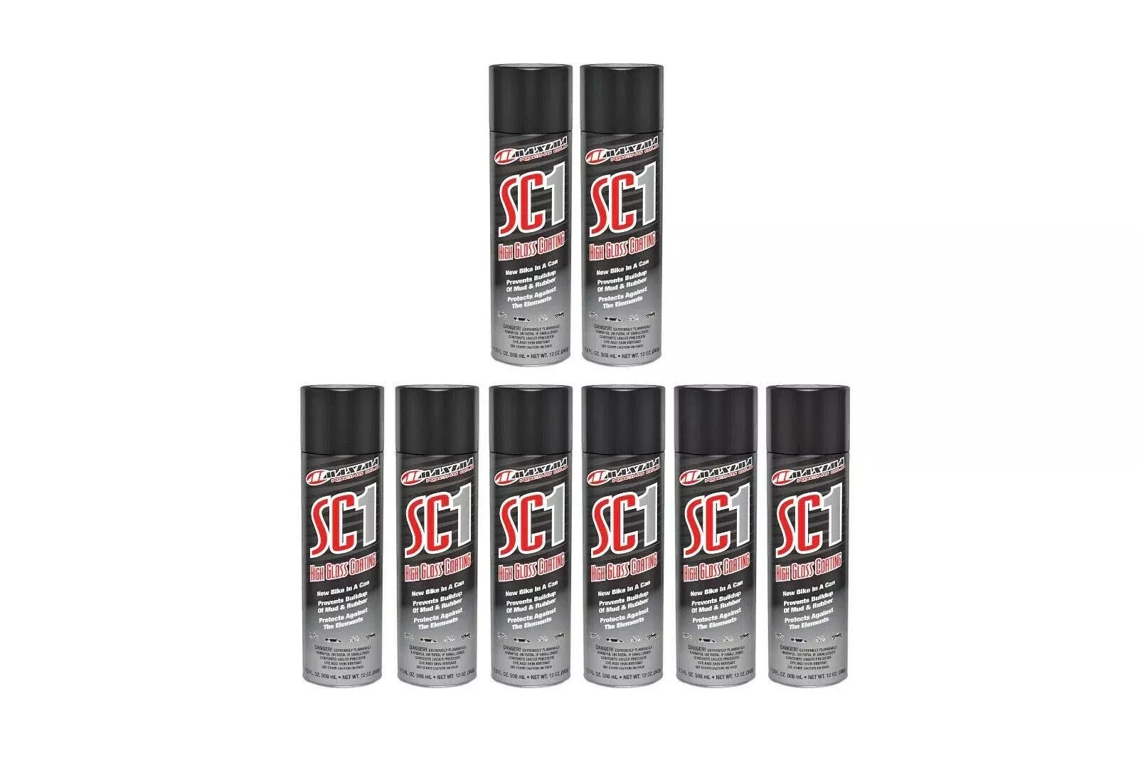 RPM Maxima Racing Oils SC1 High Gloss Clear Coat Spray – 17.2 Fl. Oz, Pack of 8, Model 78920-8, Cleaner and Shine