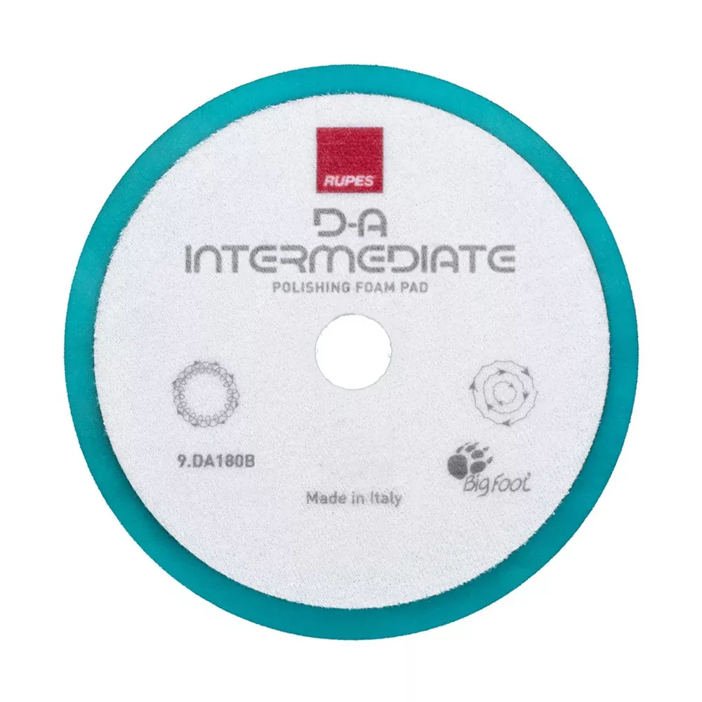 RUPES DA Intermediate Polishing Foam Pad 180mm Hook & Loop 9.DA180B