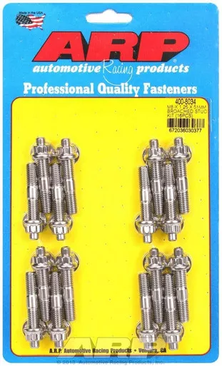 S/S Stud & Nut Kit (16) 8mm x 1.25in x51mm