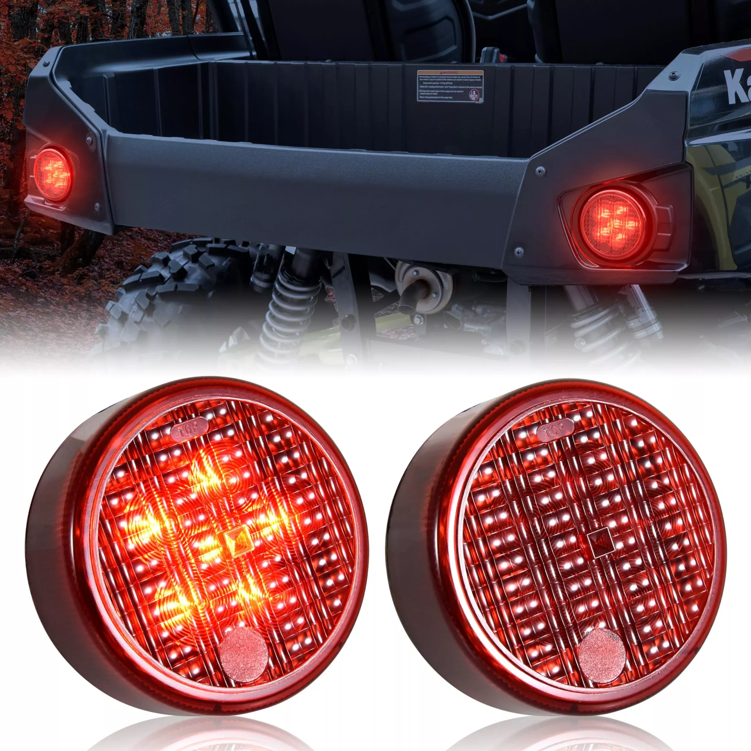SAUTVS LED Tail Light for Kawasaki Teryx 4 (2012-2016) – Red Brake Stop Rear Lights (2PCS)