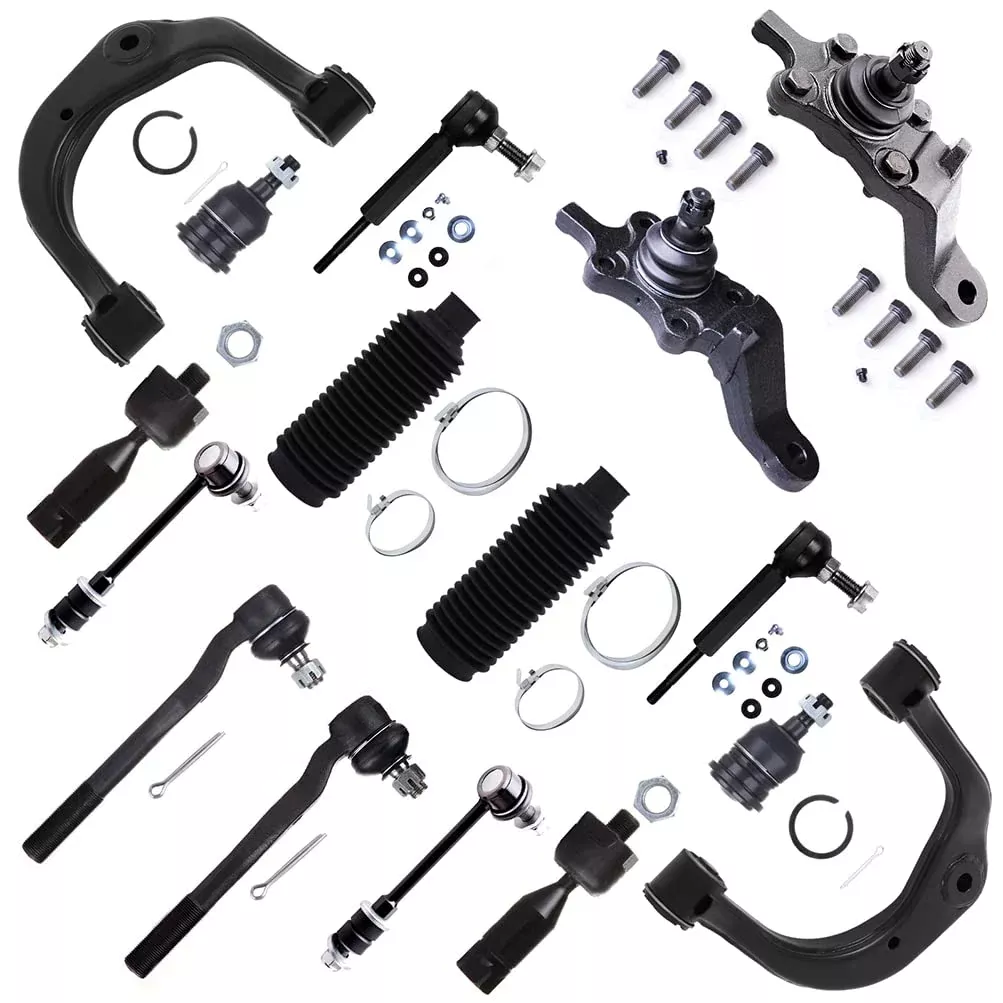 Scitoo 16Pcs Suspension Kit Front Upper Control Arm Upper Lower Ball Joints Sway Bar Links Inner Outer Tie Rod Ends W/Steering Boots Fit For 1996-2002 For Toyota 4Runner