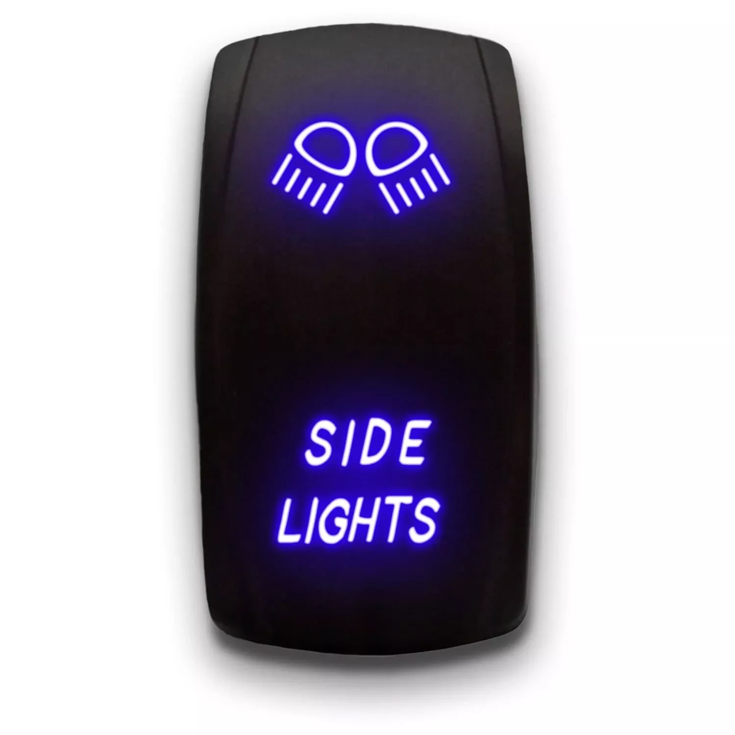 Side Lights - Blue - Laser Etched 5-Pin Double Pole Single Throw Side Lights Maintained On-Off Dpst Toggle Switch 20A 12V