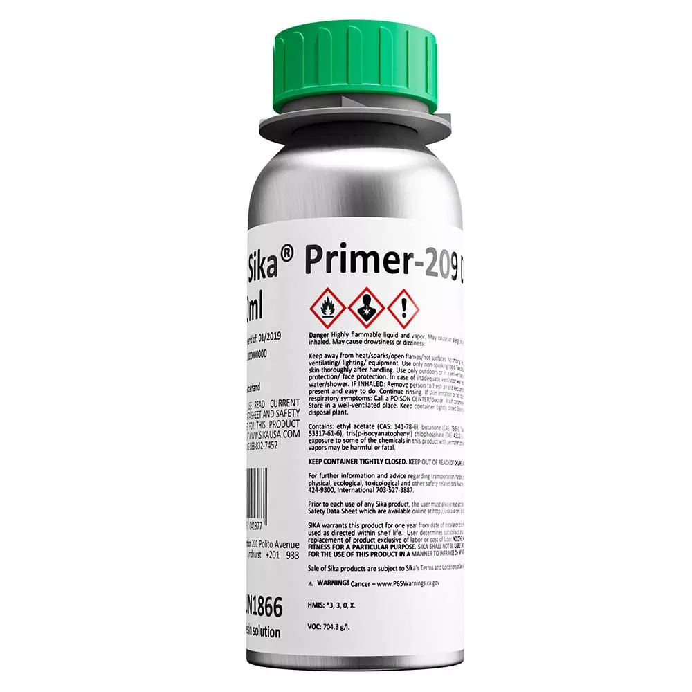 Sika Primer-209 D Black 250ml Bottle – High-Performance Adhesion Promoter, Stainless Steel, Ideal for Various Surfaces