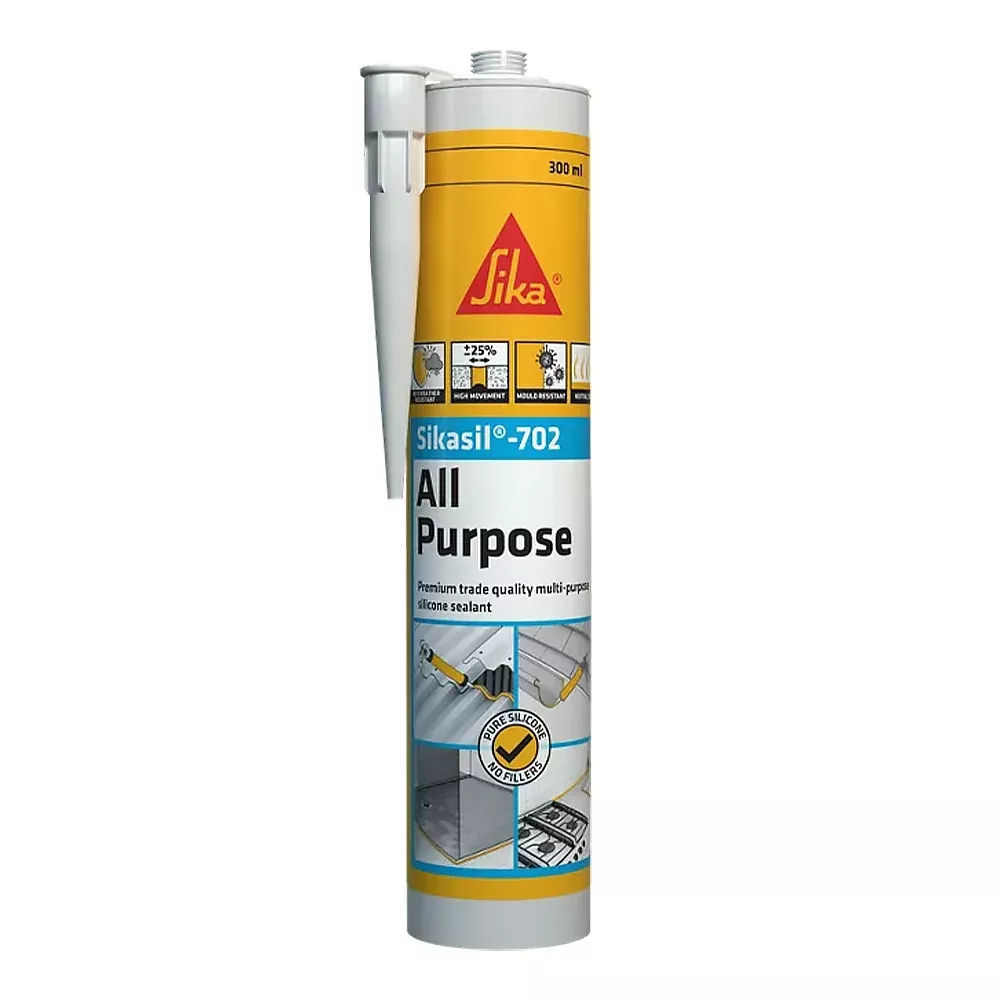 SIKA SikaSil 702 All Purpose Industrial Silicone Sealant 300ml Translucent