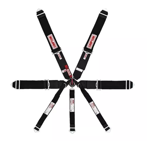 Simpson Racing 7 Point Drag Camlock Harness - SFI 16.1 - Black