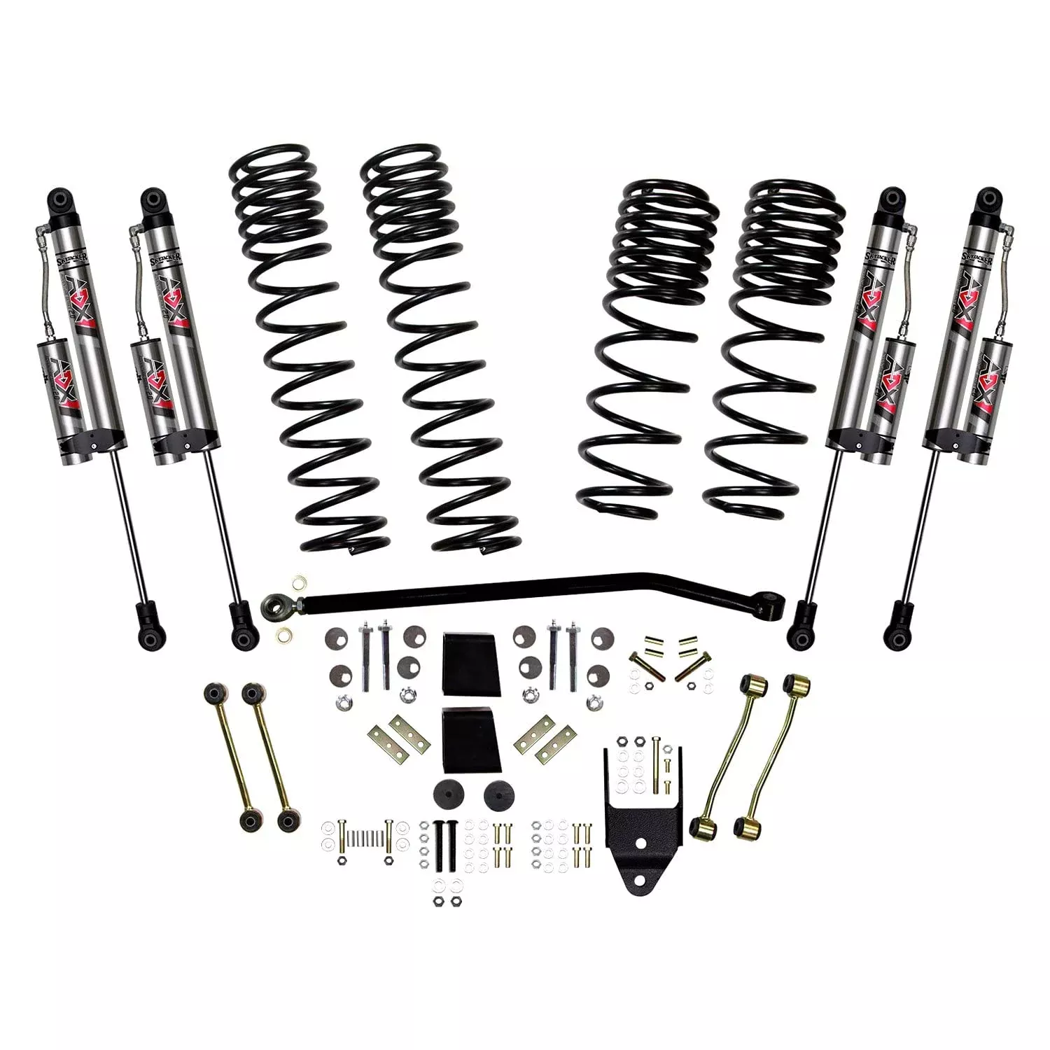 Skyjacker Jl40Bkxlt – 4” Dual Rate Front And Rear Long-Travel Coil Spring Lift Kit
