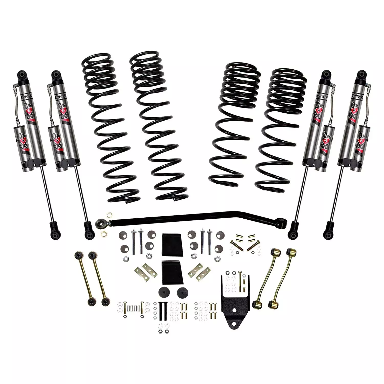 Skyjacker Jl40Rbkxlt – 4” Dual Rate Front And Rear Long-Travel Coil Spring Lift Kit
