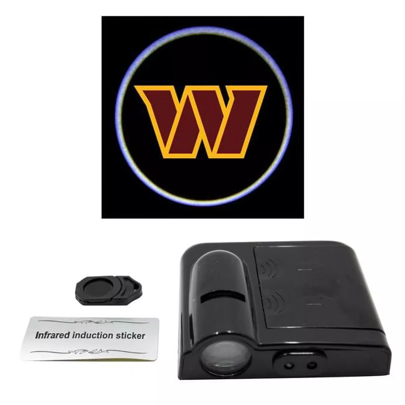 Sporticulture Washington Commanders Led Car Door Light – Officially Licensed Nfl Wireless Projector – Show Your Team Pride – Bat