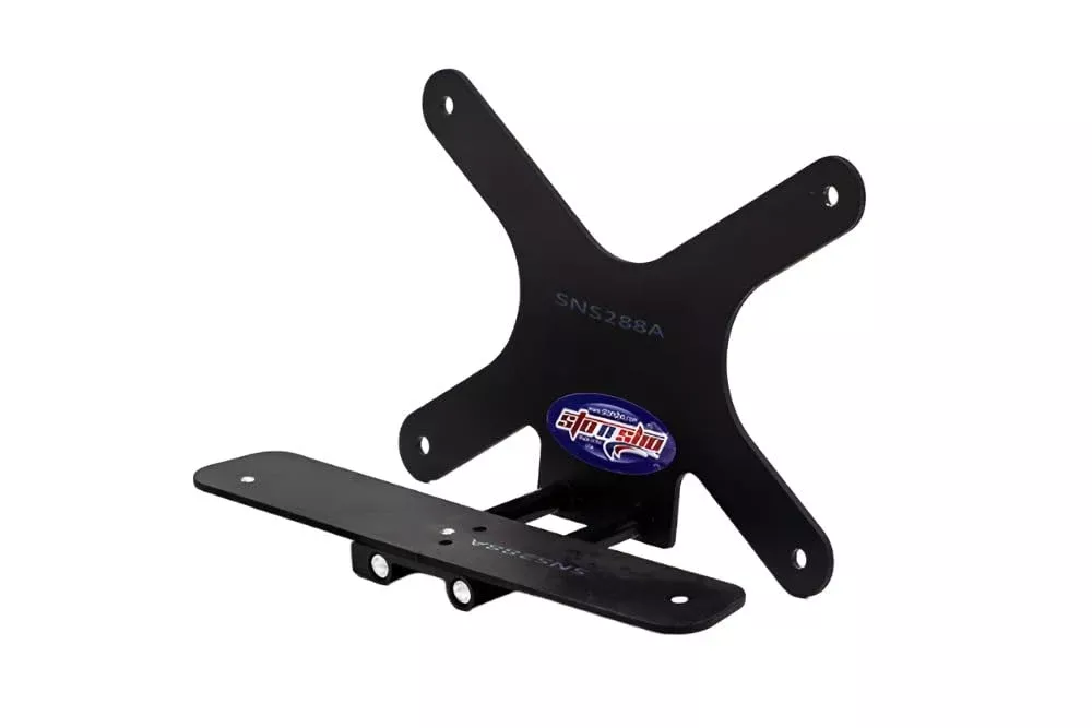 STO N SHO Front License Plate Bracket for 2021-2025 BMW M3/M4, Aluminum, Black, Compatible with Driver Assist (SNS288a)