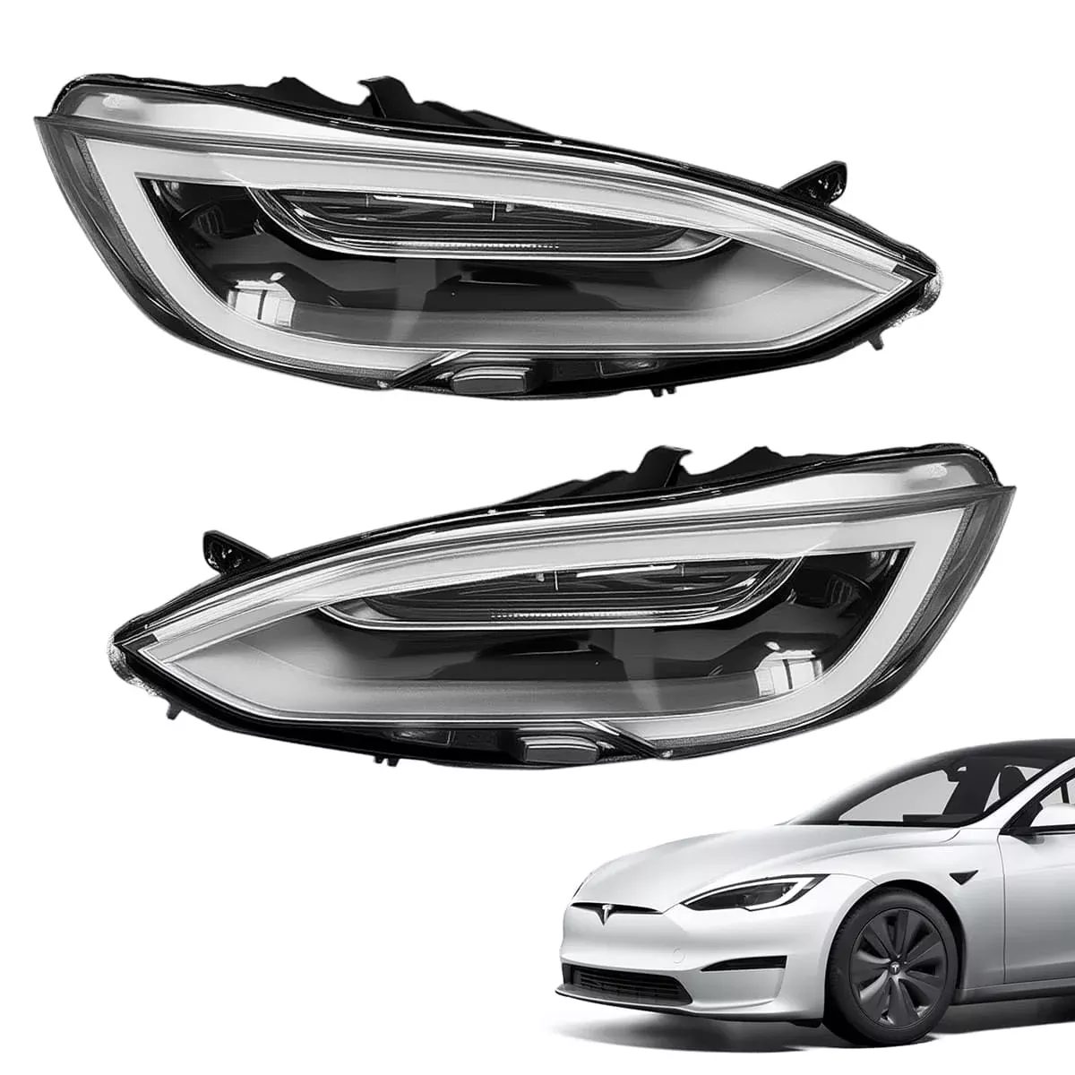TESERY LED Headlight Assembly for Model S (16-22)
