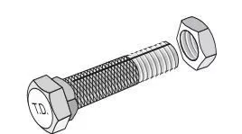 Tie Down Slotted Bolt & Nut 8pk 59135