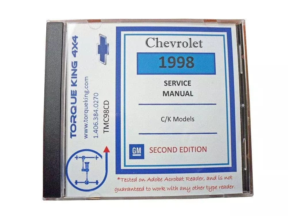 TMC98CD 1998 GM Shop Manual on CD