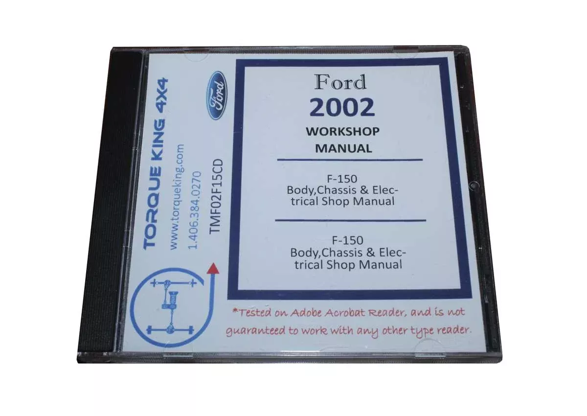 TMF02F15CD 2002 Ford Factory Shop Manual on CD for F150