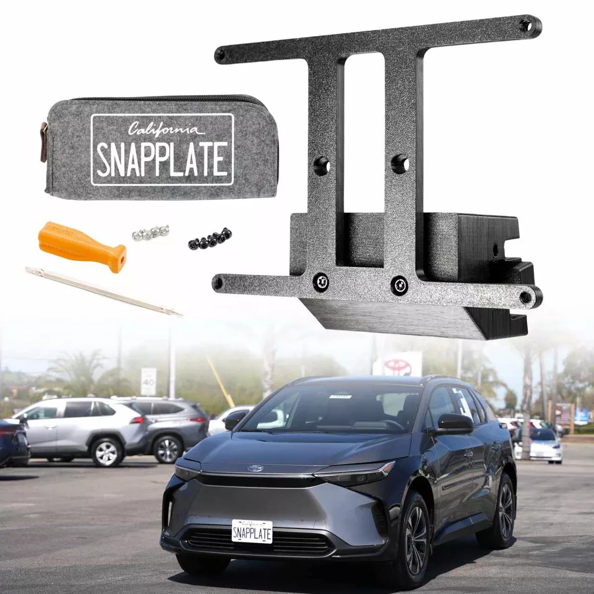 Toyota bZ4X SnapPlate No-Drill Front License Plate Holder