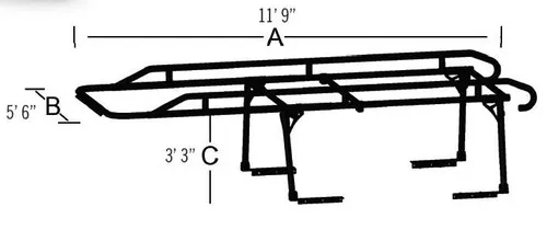 Trailfx Contractor Ladder Rack - 1500 Lb FCLR001B