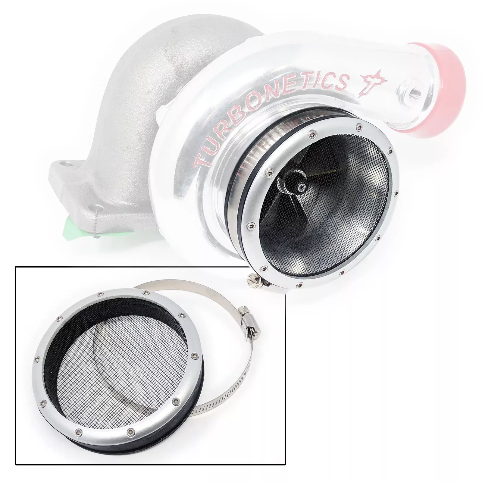 Turbo Inlet Grill Protector Guard, 4′ Id, Silver