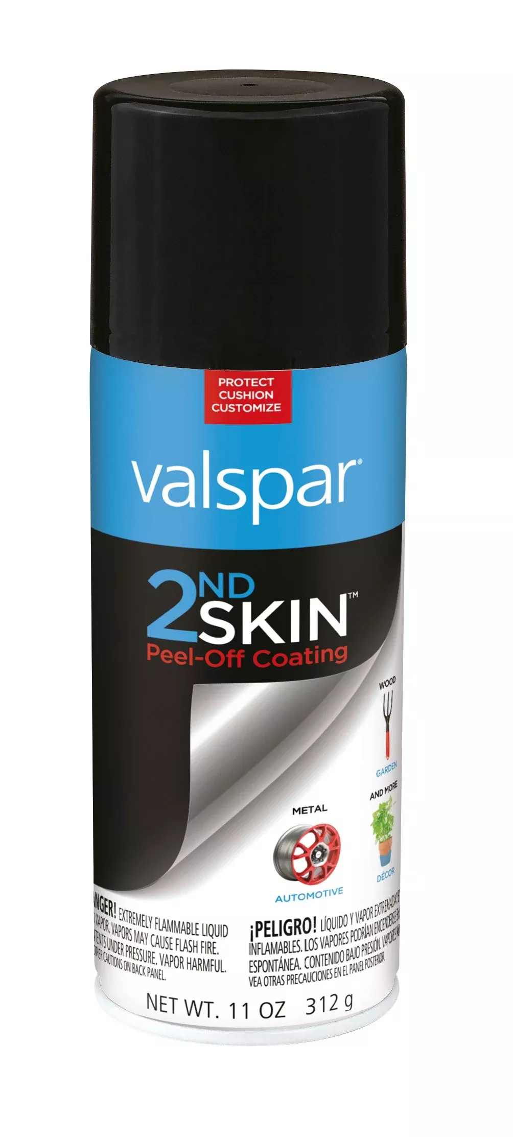 Valspar 17200 2Nd Skin Black Peel-Off Rubber Coating – 11 Oz.